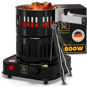 Multipurpose Electric Charcoal Starter   800W Electric Charcoal Burner ETL Approved Electric Stove   Coconut Charcoal Lighters with Tongs   800W Hot Plate Electric   304 Stainless Steel Coiled Burner