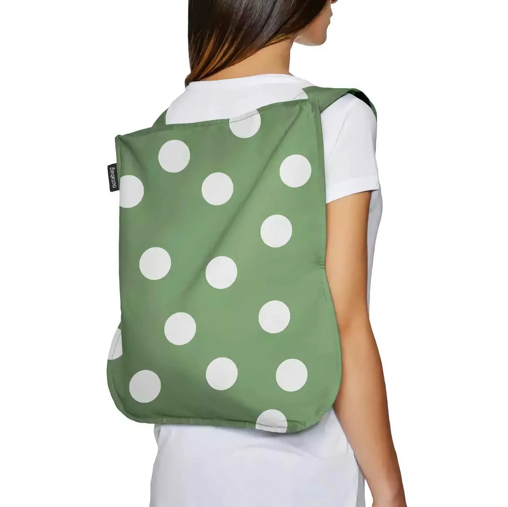 Notabag Recycled 2-Way Bag&Backpack, Olive Dots