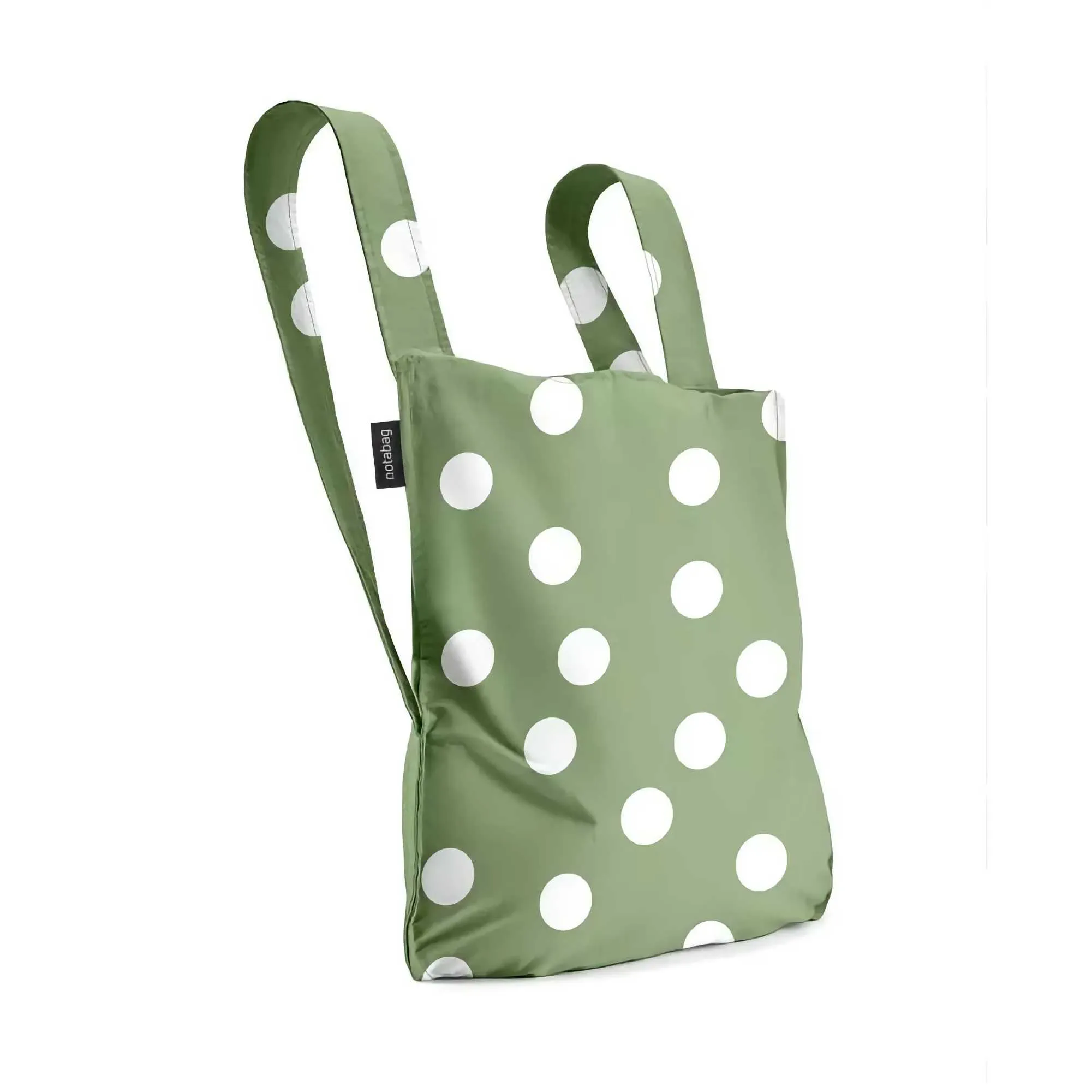 Notabag Recycled 2-Way Bag&Backpack, Olive Dots