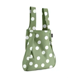 Notabag Recycled 2-Way Bag&Backpack, Olive Dots
