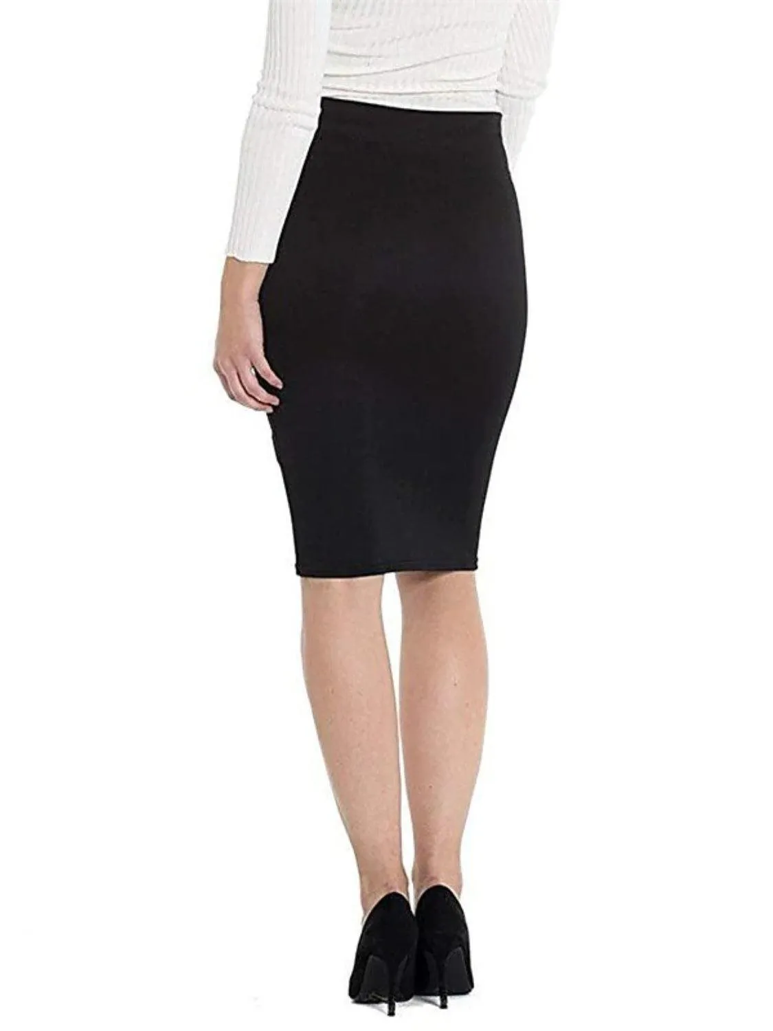Office Chic High Waist Knee Length Pencil Skirt