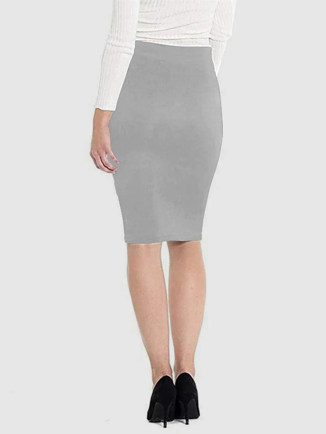 Office Chic High Waist Knee Length Pencil Skirt
