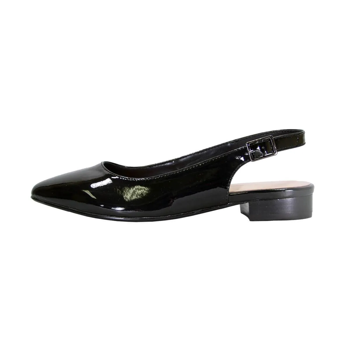 PEERAGE Fay Women's Wide Width Patent Leather Flats