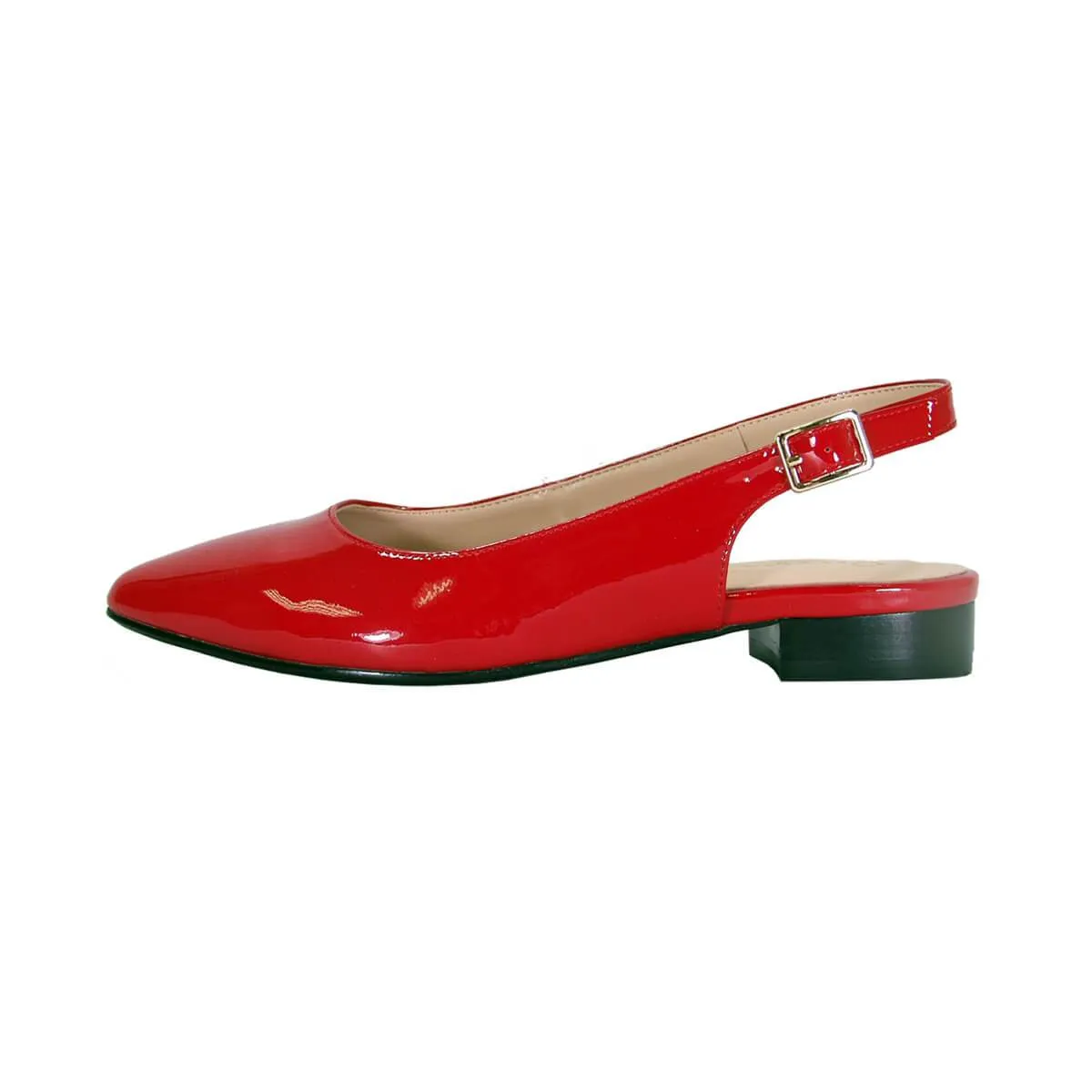 PEERAGE Fay Women's Wide Width Patent Leather Flats