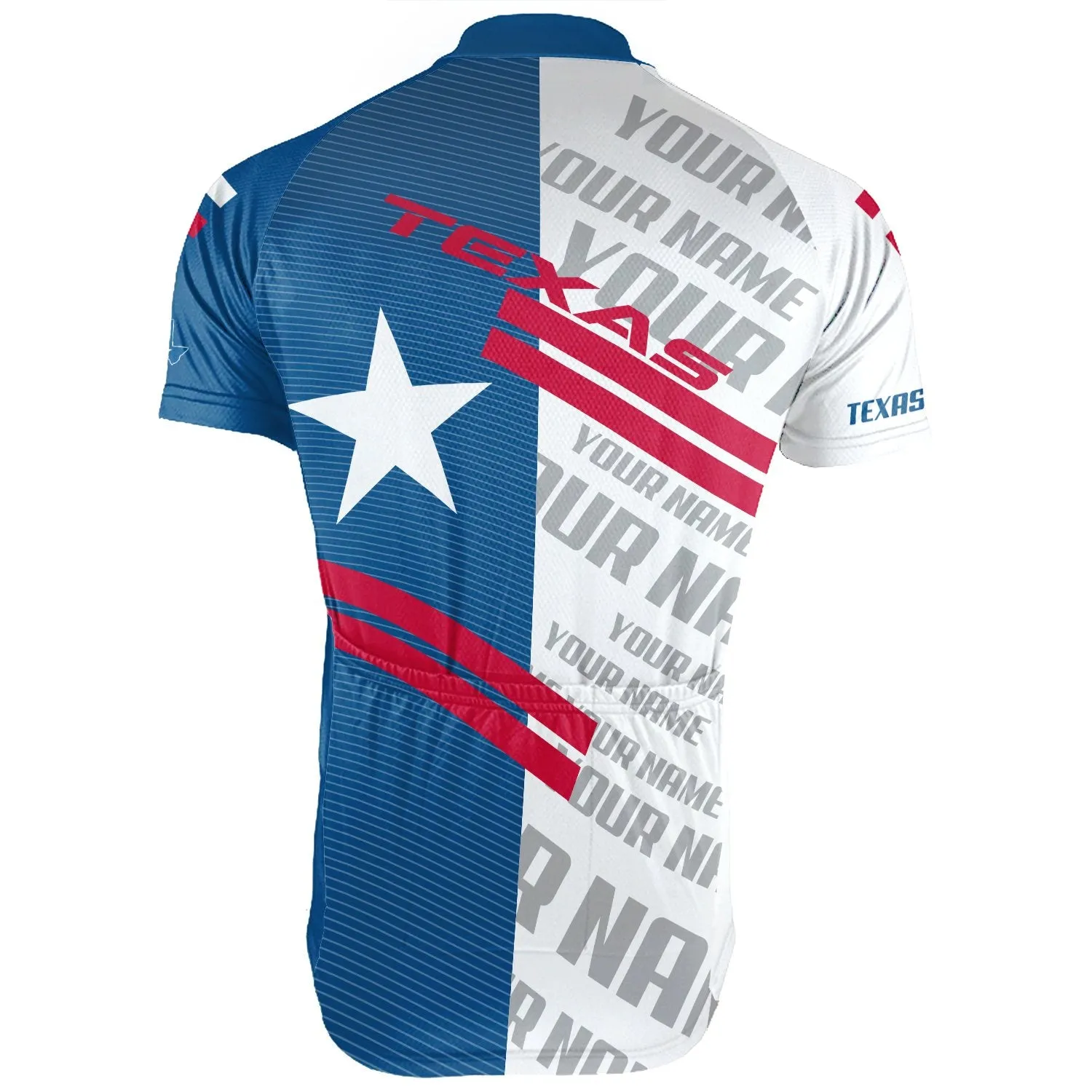 Personalized Texas Short Sleeve Cycling Jersey for Men