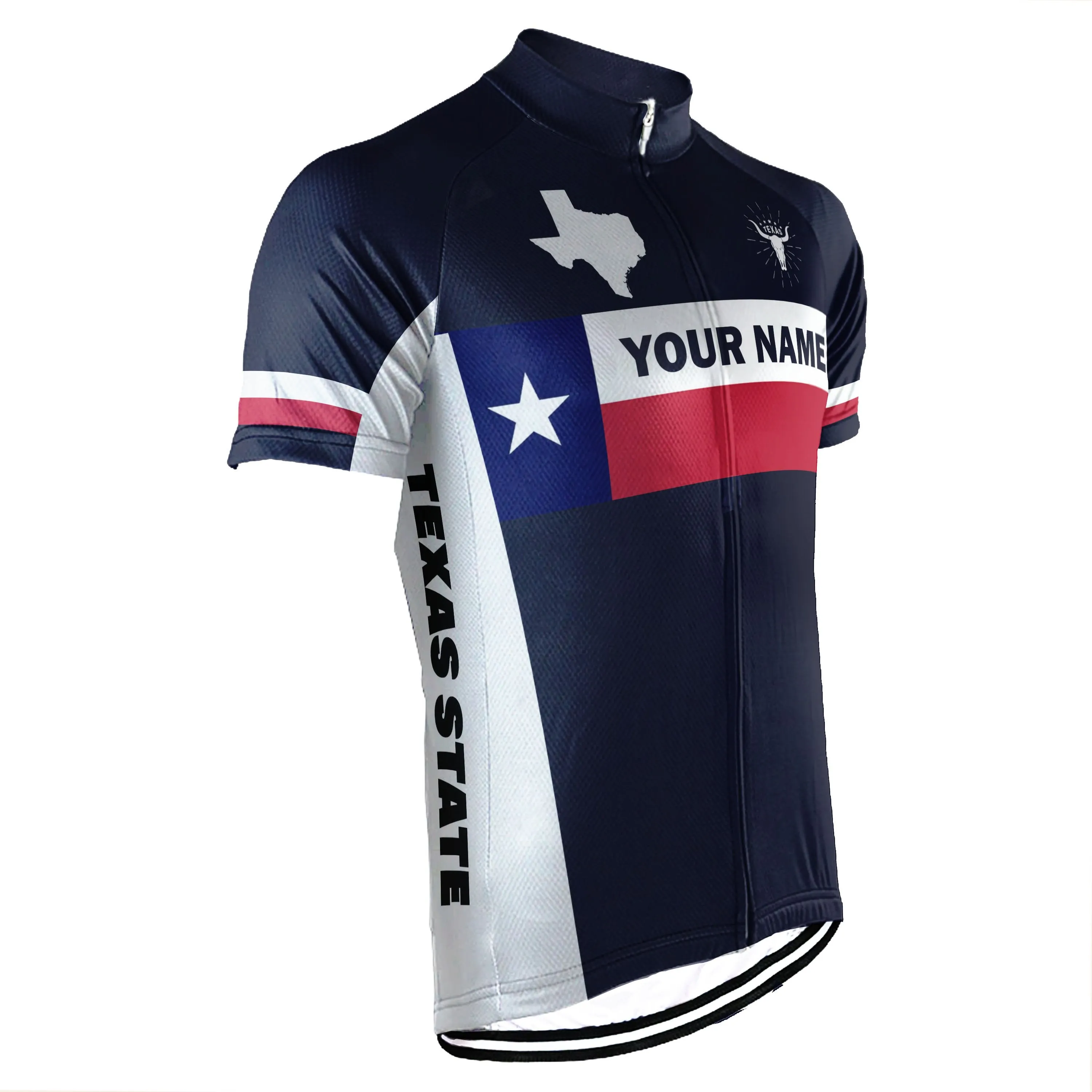 Personalized Texas Short Sleeve Cycling Jersey for Men