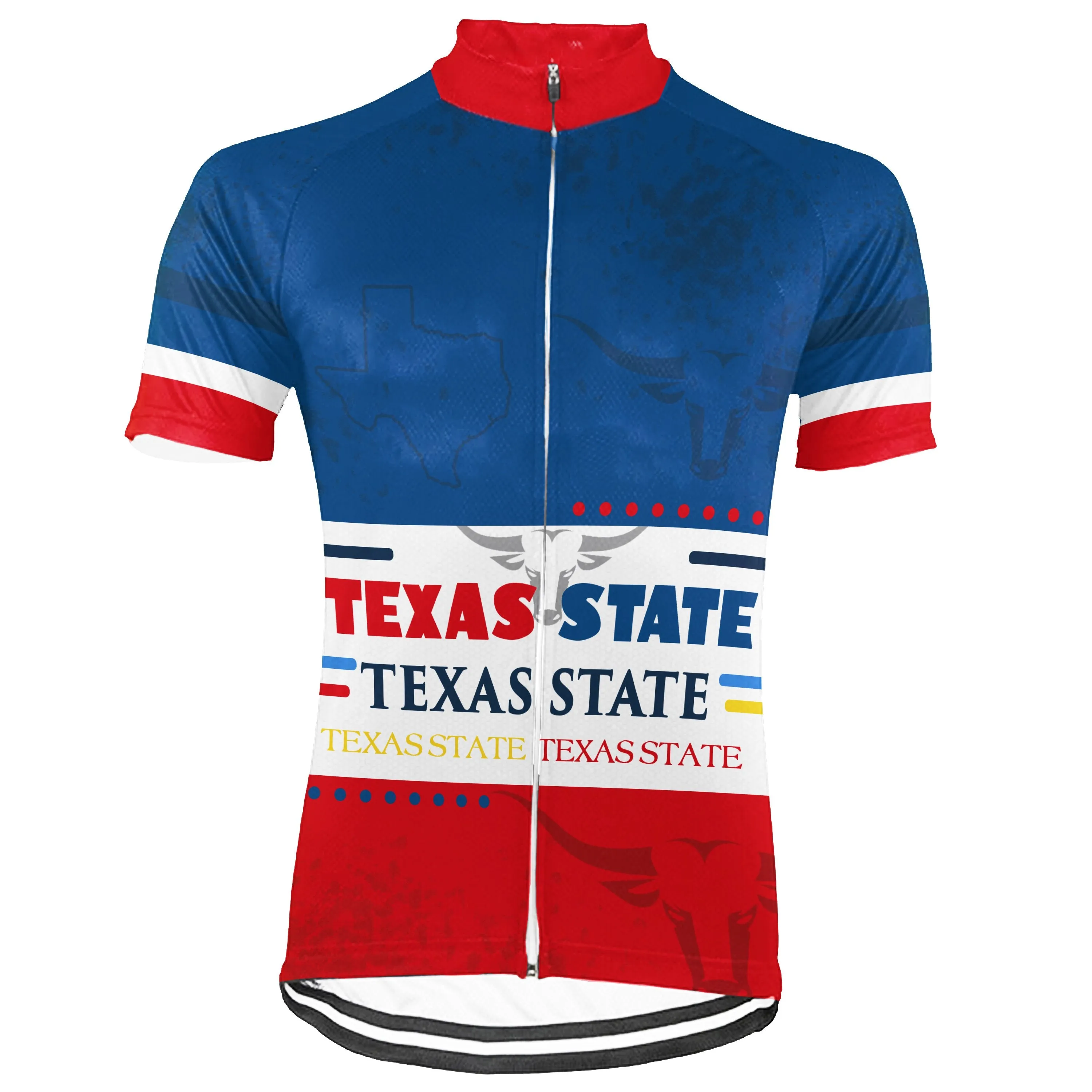 Personalized Texas Short Sleeve Cycling Jersey for Men
