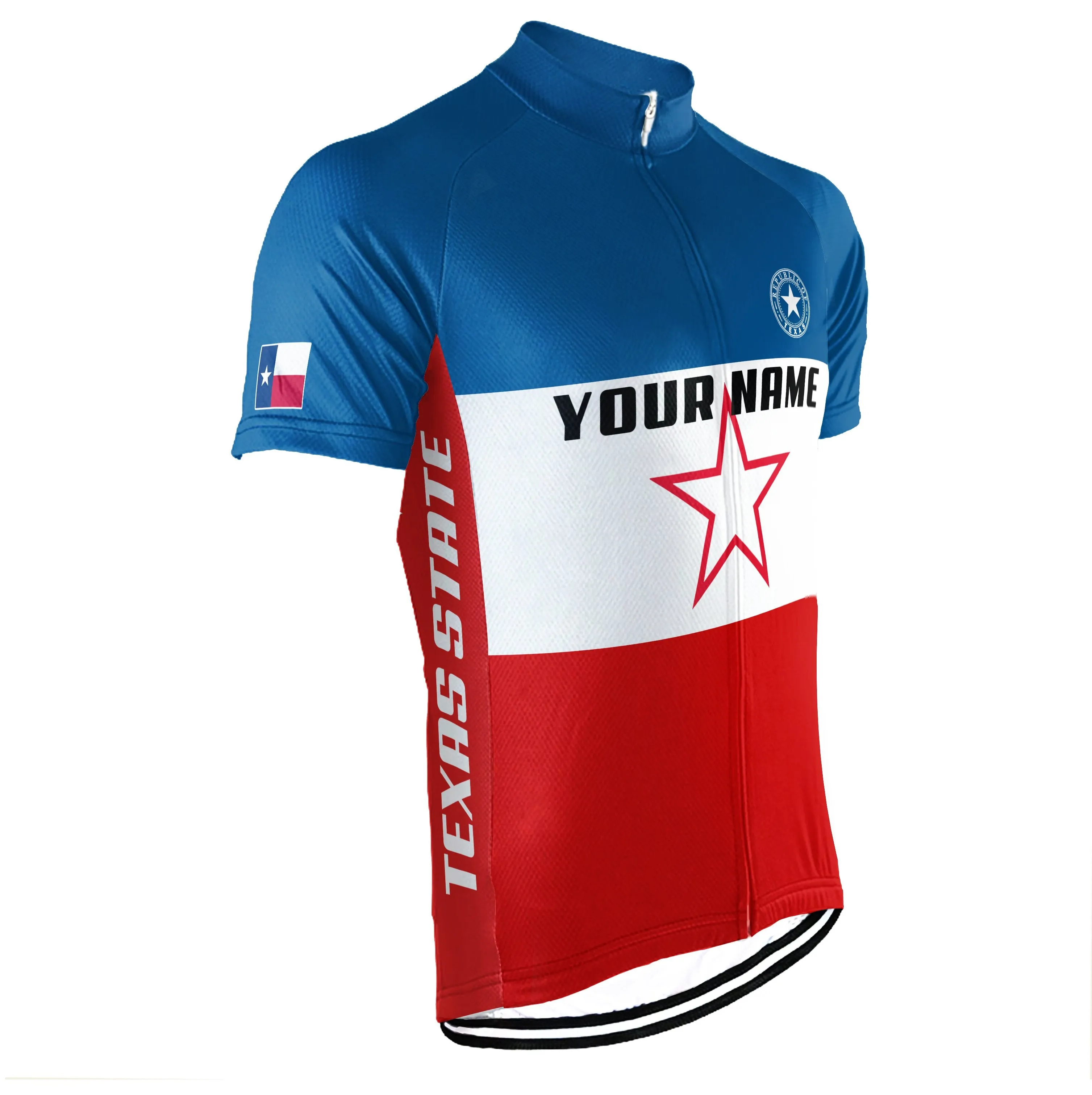 Personalized Texas Short Sleeve Cycling Jersey for Men