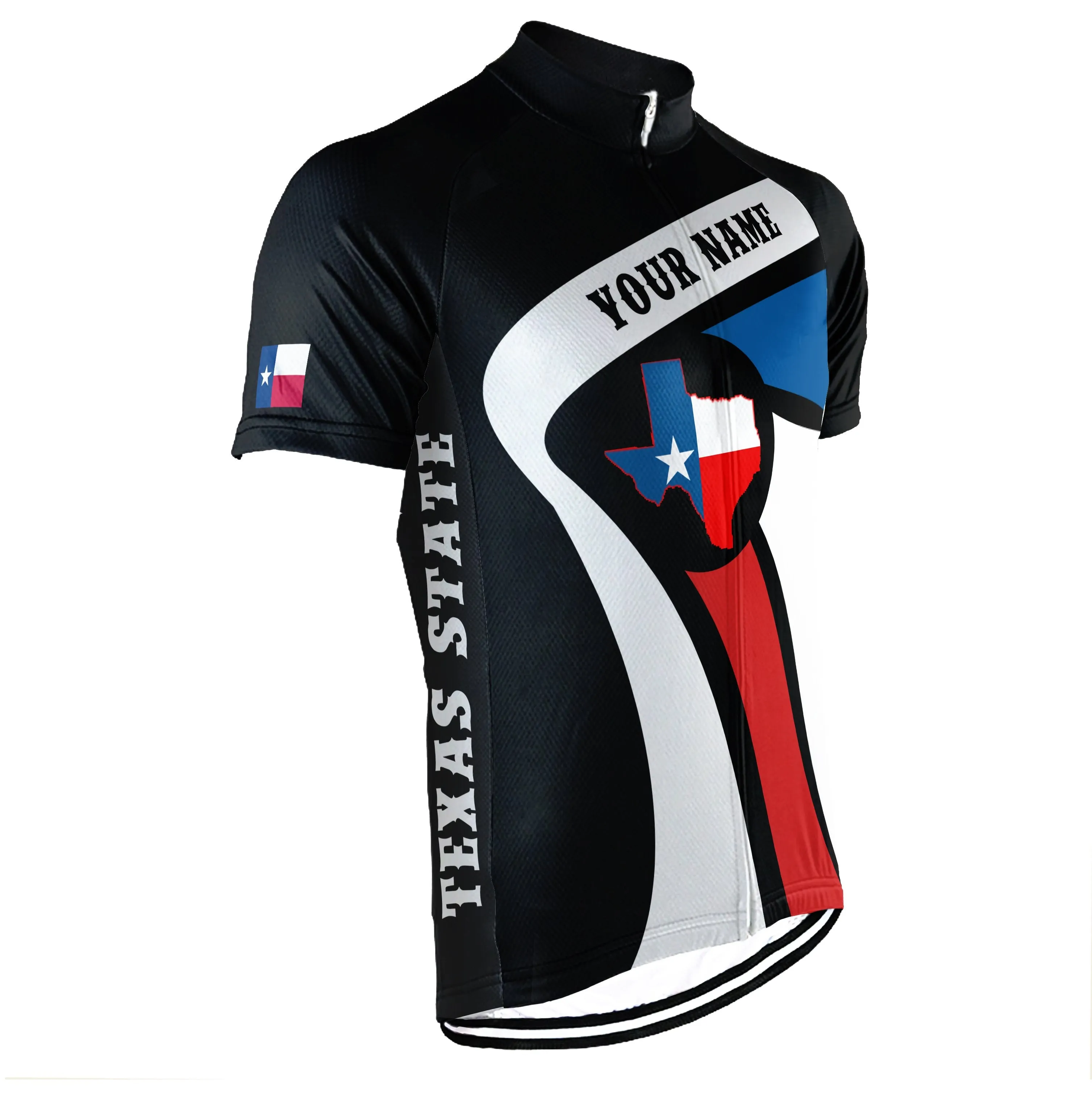 Personalized Texas Short Sleeve Cycling Jersey for Men