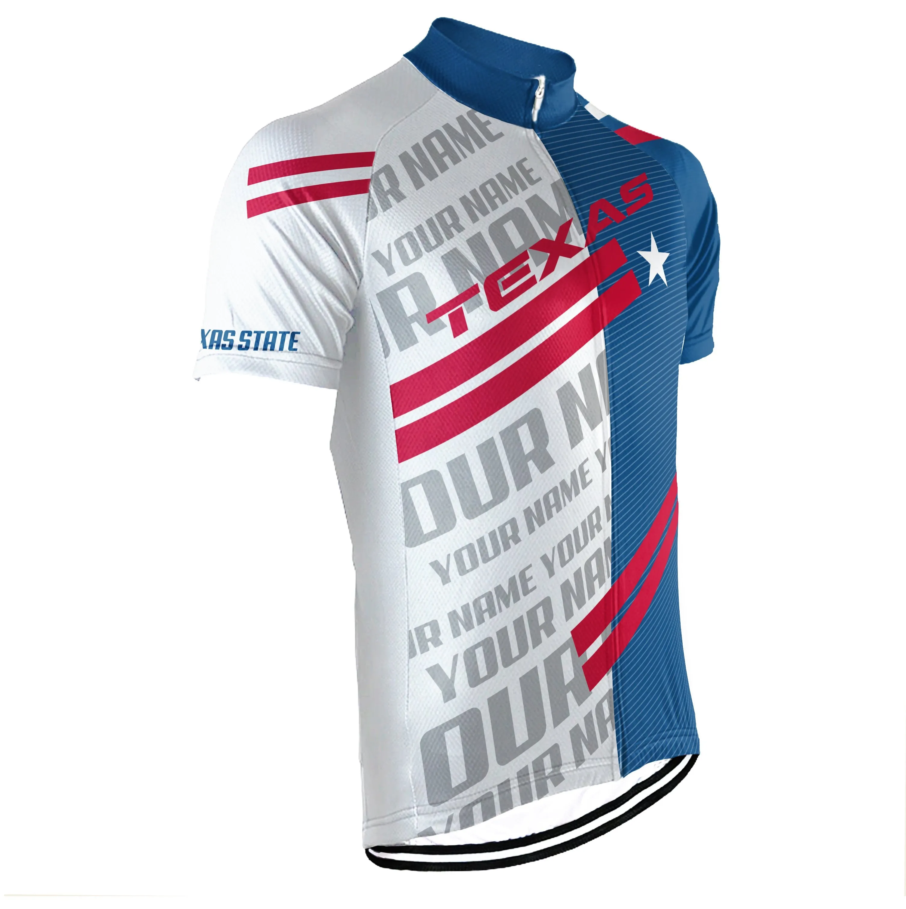 Personalized Texas Short Sleeve Cycling Jersey for Men