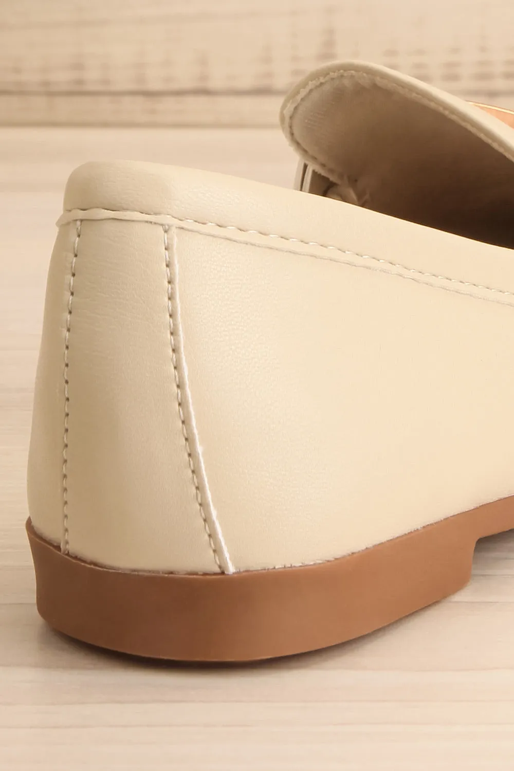 Picasso Ivory | Pointed Faux-Leather Loafers