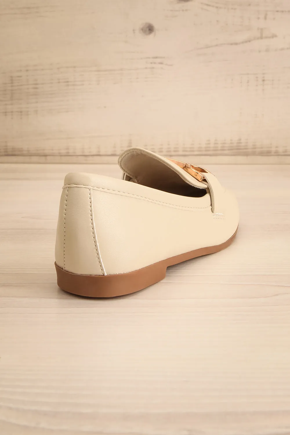 Picasso Ivory | Pointed Faux-Leather Loafers