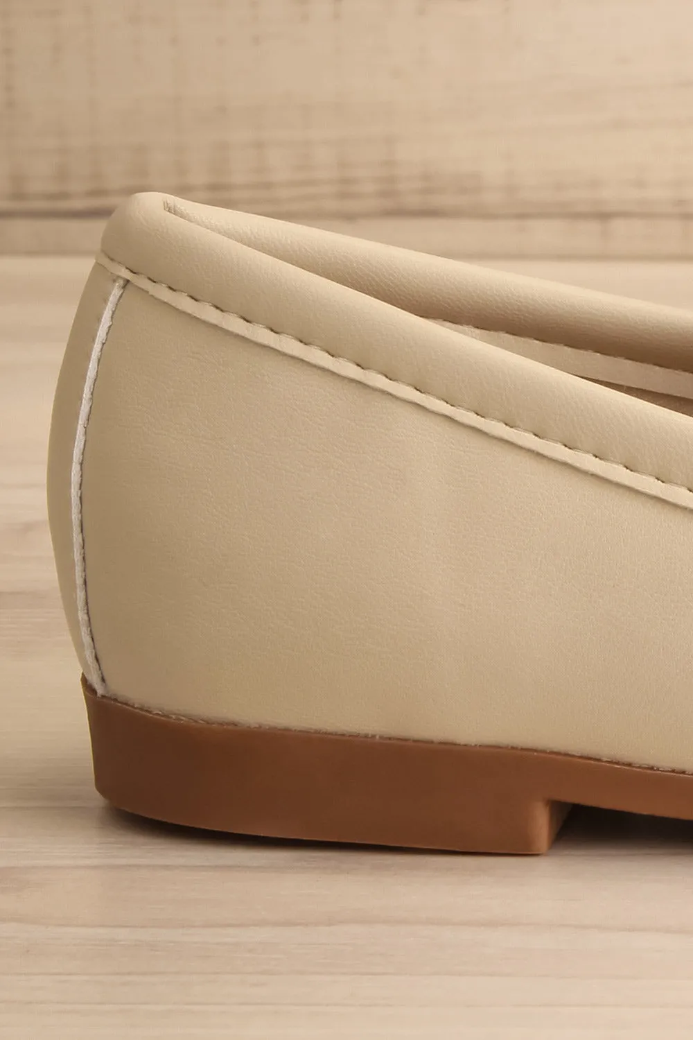 Picasso Ivory | Pointed Faux-Leather Loafers
