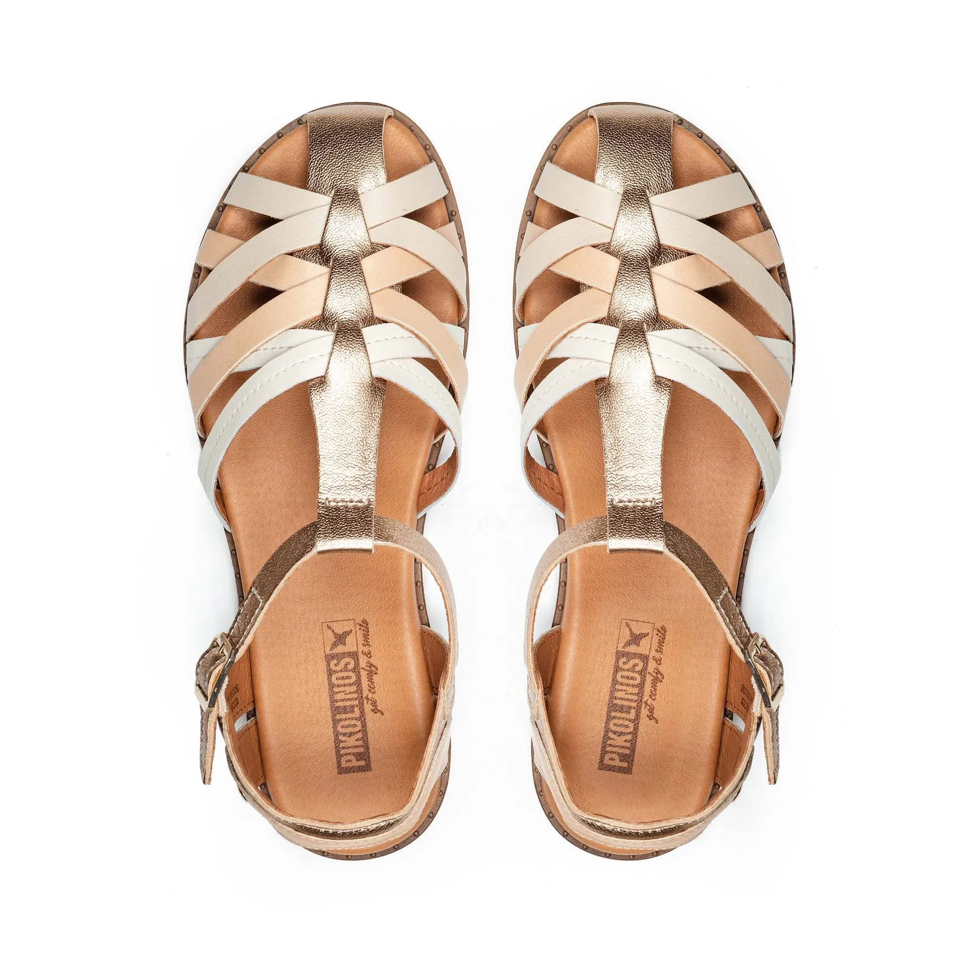 Pikolinos Women's W8Q-0803CLC1 Formentera Leather Sandals Champagne
