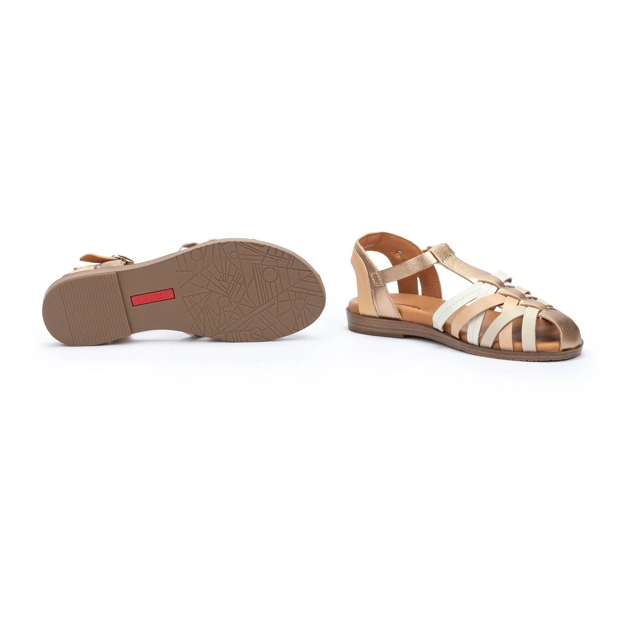 Pikolinos Women's W8Q-0803CLC1 Formentera Leather Sandals Champagne