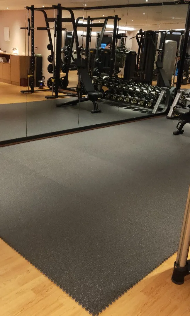 Pro Rubber Home Gym Mats Heavy Duty EDPM Tiles 50cm X 50cm  with 15mm 20mm 25mm Thickness