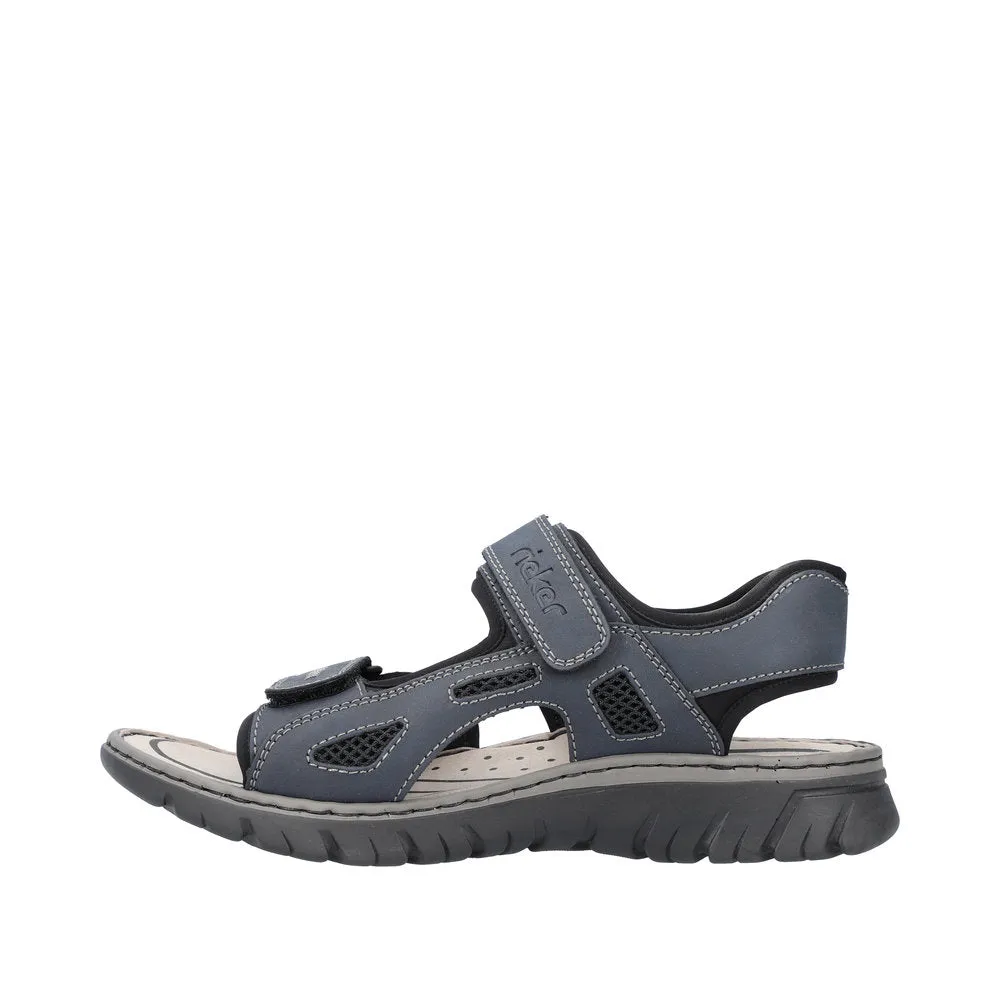 Rieker 26761-14 Mens Navy Touch Fastening Walking Sanda