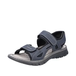 Rieker 26761-14 Mens Navy Touch Fastening Walking Sanda