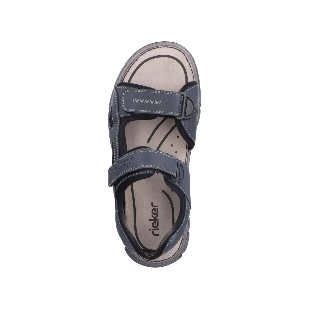 Rieker 26761-14 Mens Navy Touch Fastening Walking Sanda