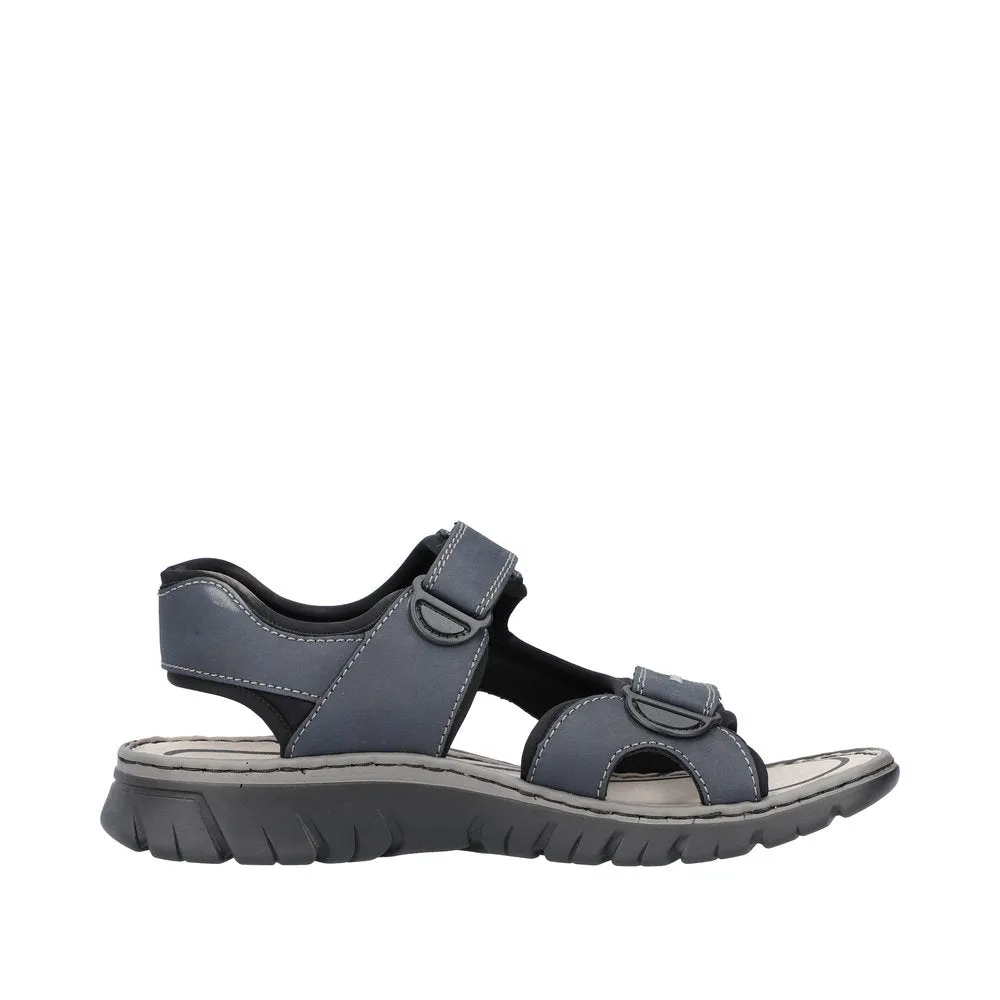 Rieker 26761-14 Mens Navy Touch Fastening Walking Sanda