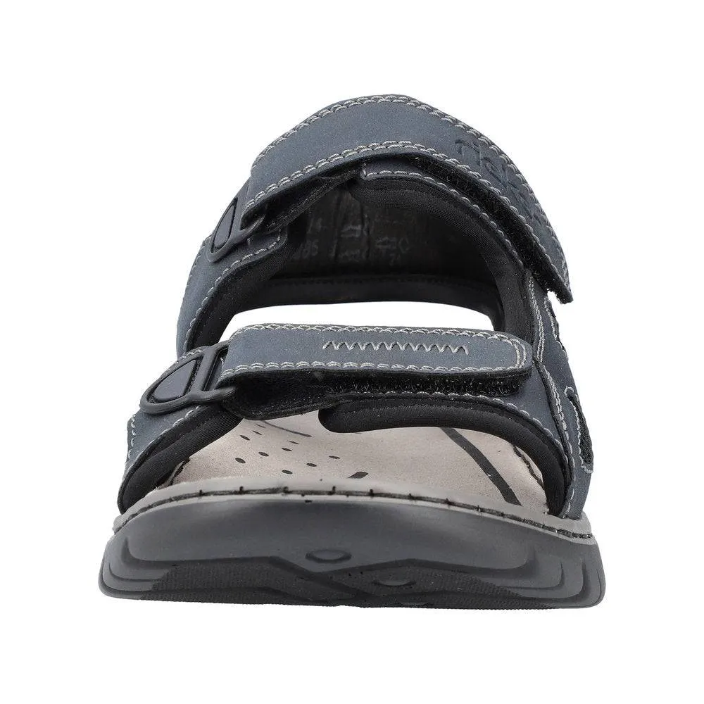 Rieker 26761-14 Mens Navy Touch Fastening Walking Sanda