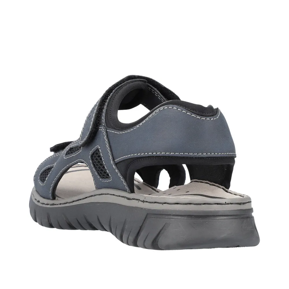 Rieker 26761-14 Mens Navy Touch Fastening Walking Sanda