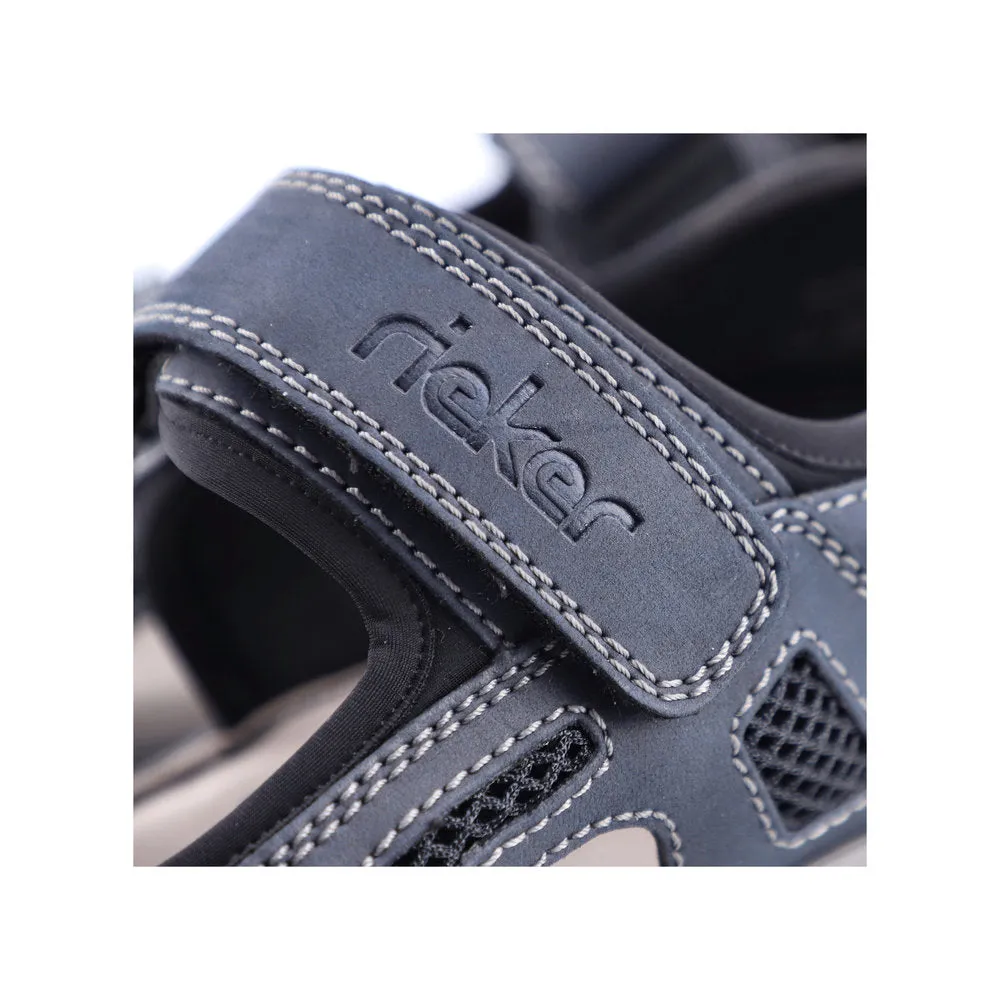 Rieker 26761-14 Mens Navy Touch Fastening Walking Sanda