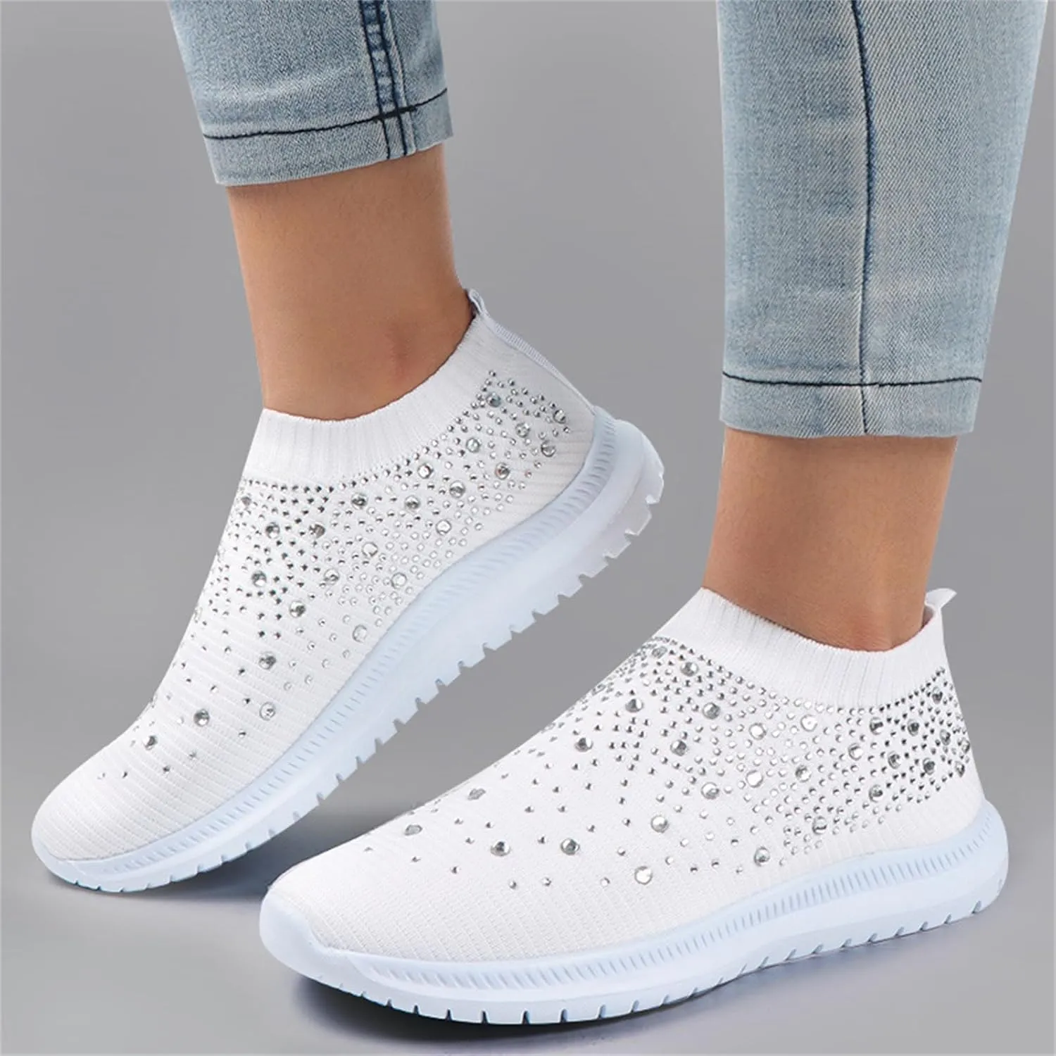 Running Shoes For Women Arch Support Slip On Walking Tennis Shoes Lightweight Casual Athletic Comfort Fashion Sneakers