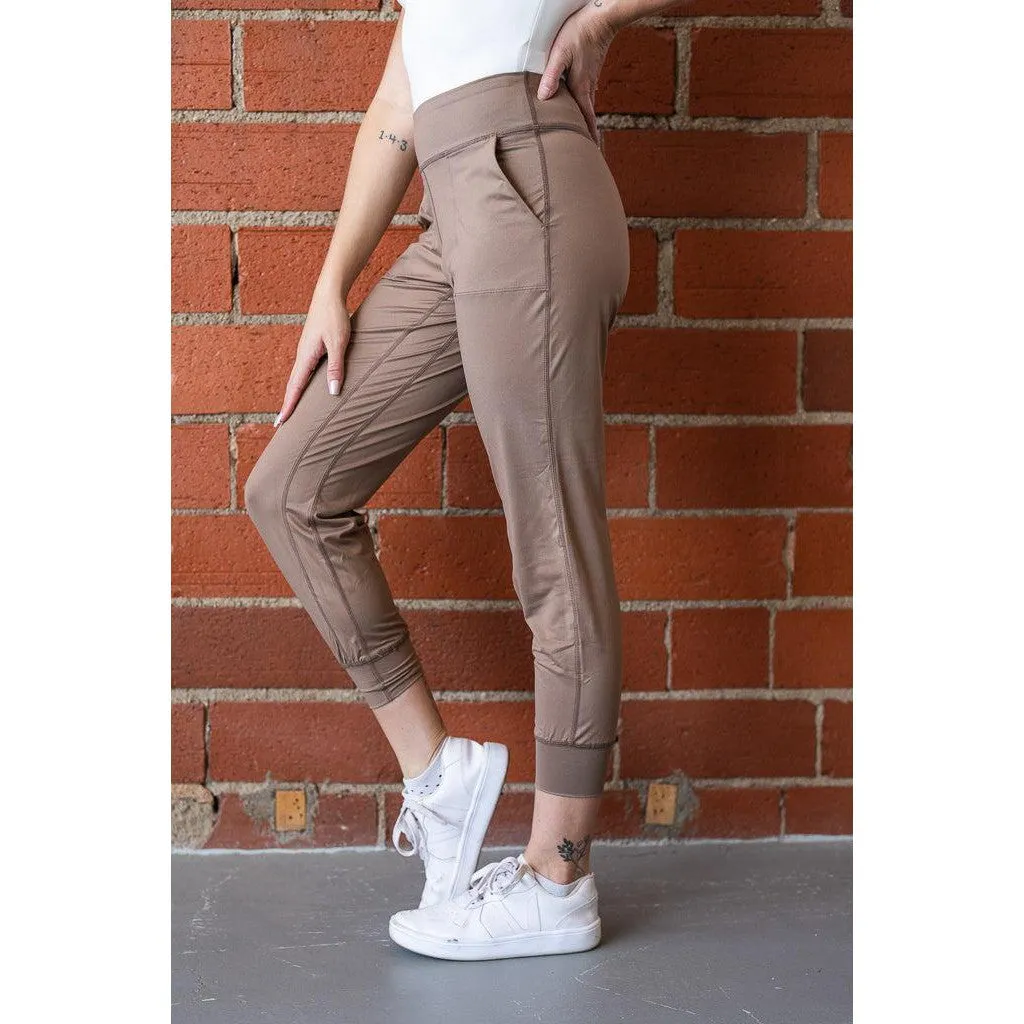 Soft Solid Mocha Active Joggers (S-XL)