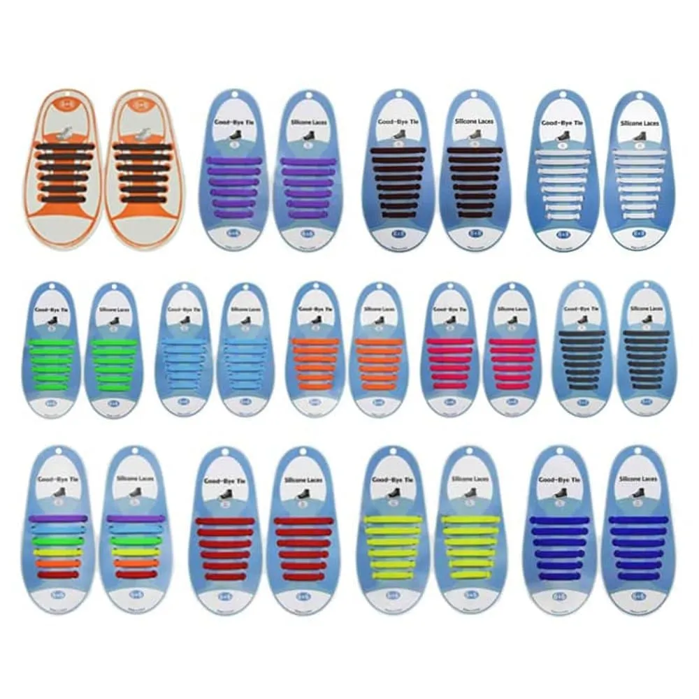 Speed Laces No Tie Silicone Elastic Shoe Lace for Adults - Blue