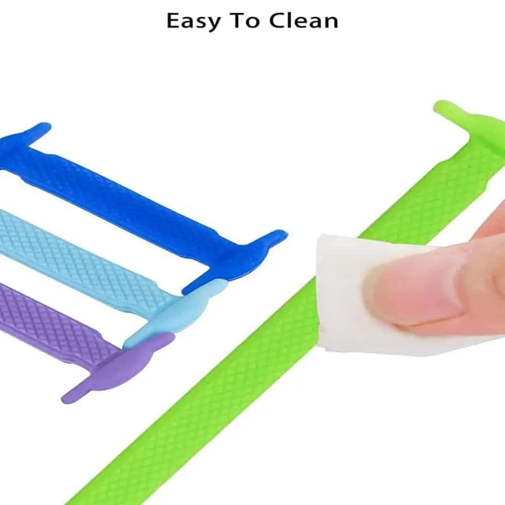 Speed Laces No Tie Silicone Elastic Shoe Lace for Adults - Blue