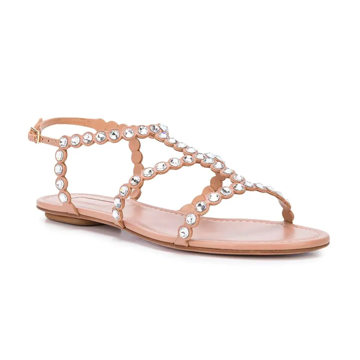 Tequila cyrstal embellished flat sandals