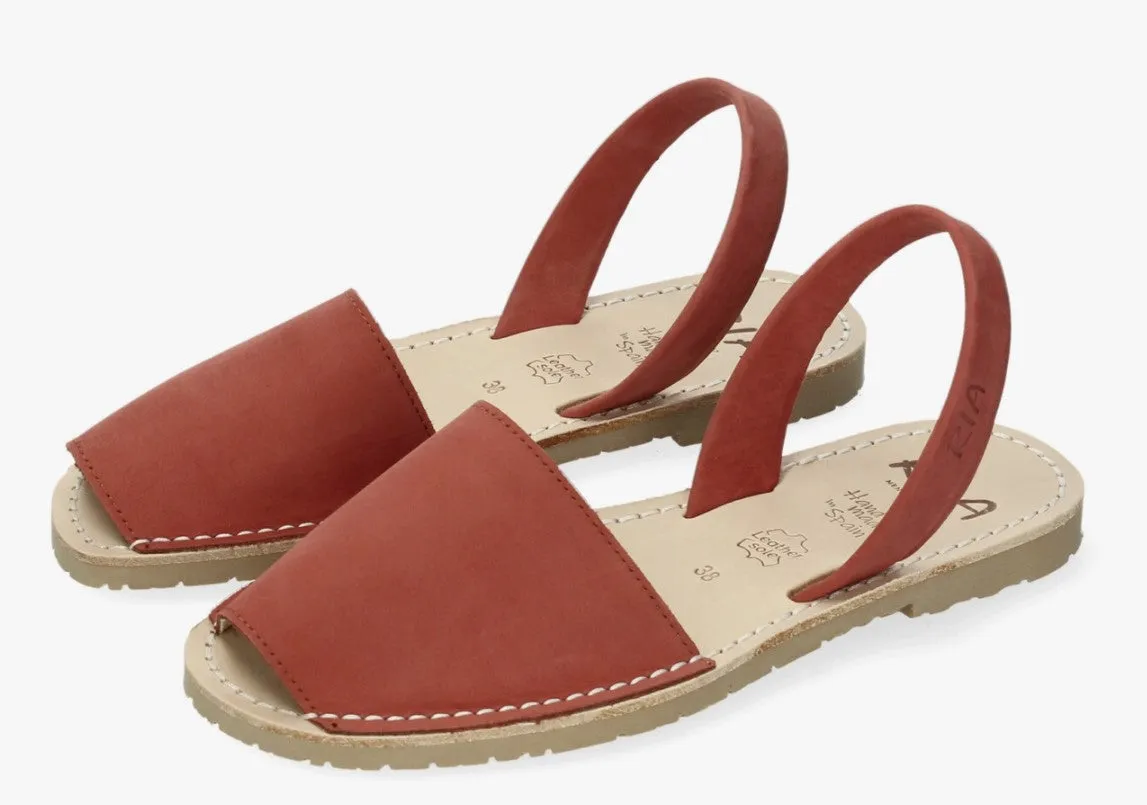 Terracotta Nubuck Slingback Sandals