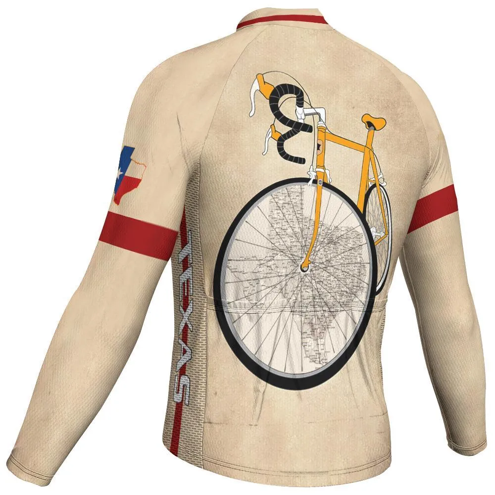 Texas Long Sleeve Cycling Jersey for Men