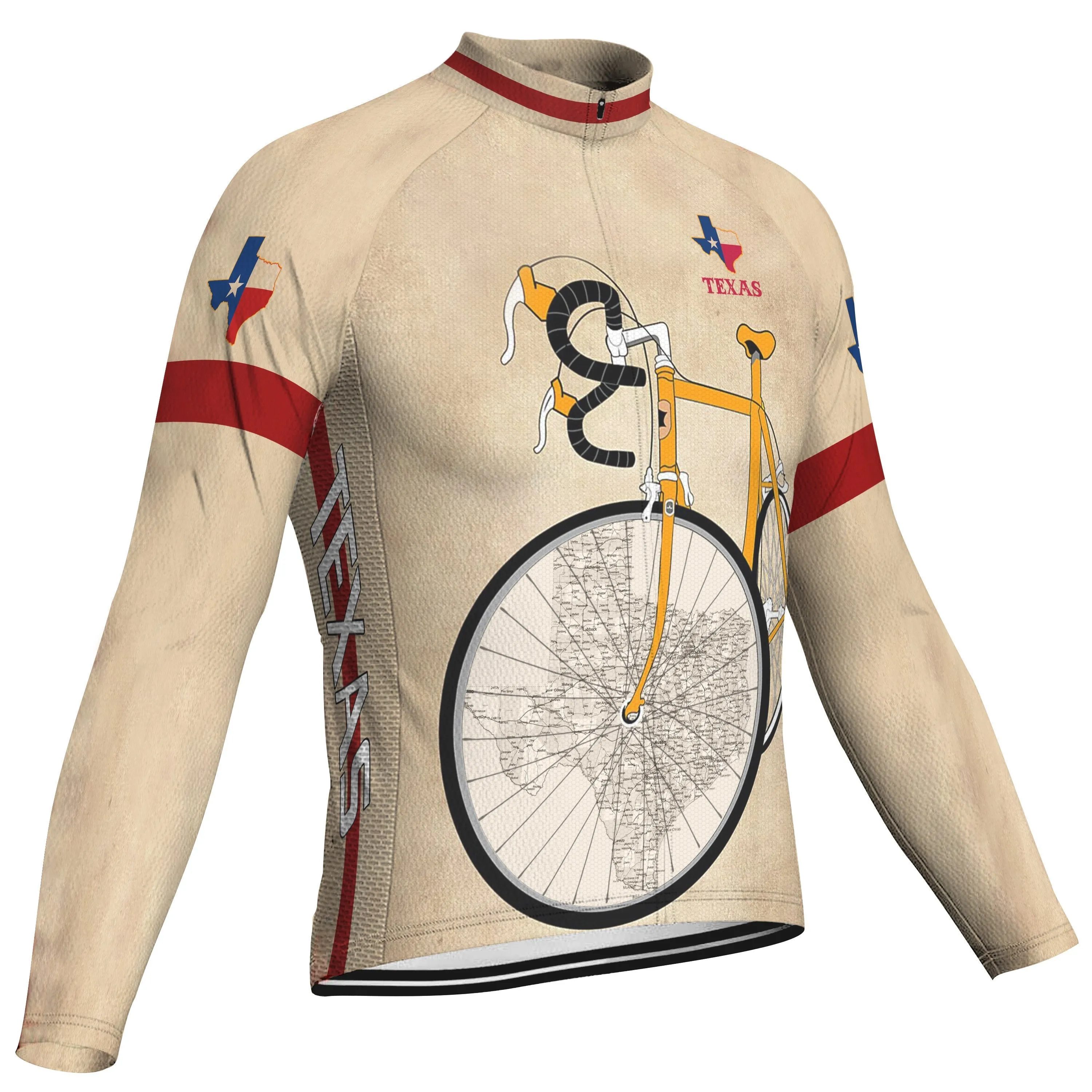 Texas Long Sleeve Cycling Jersey for Men
