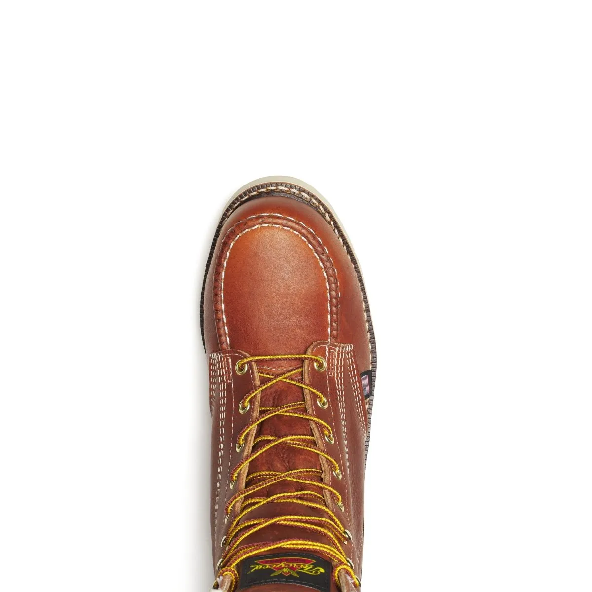 Thorogood Men's 8" Wedge Sole Tobacco Brown Moc Steel Toe Work Boot