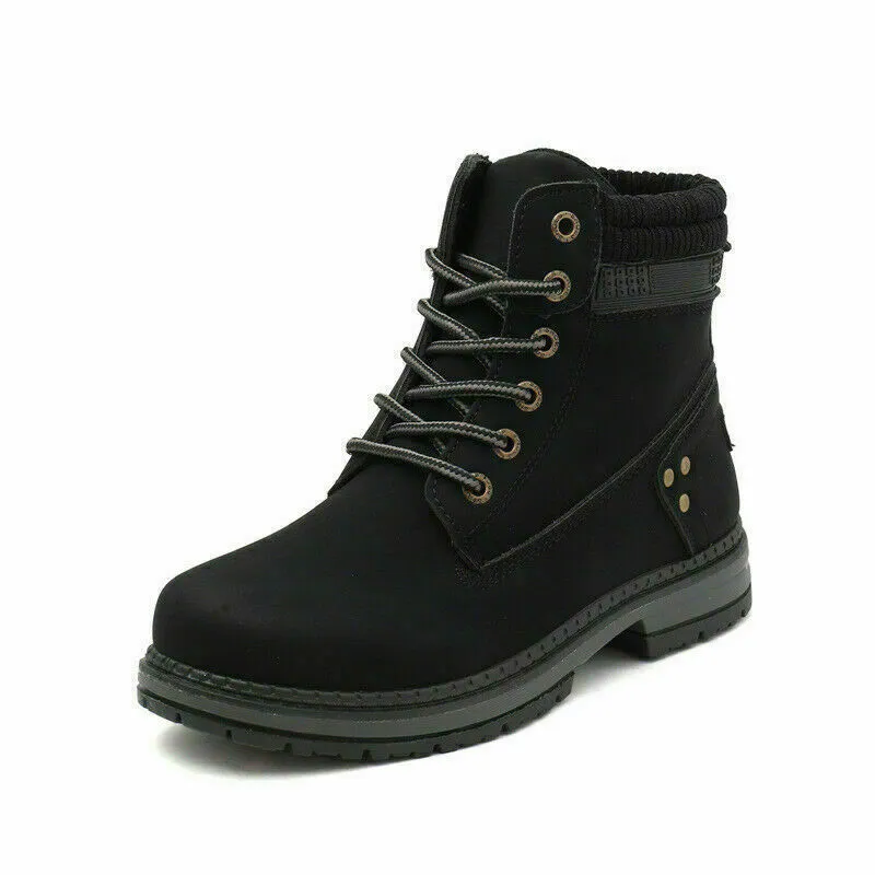 Womens Hazel Fur Winter Warm Walking Ankle Boots In Black