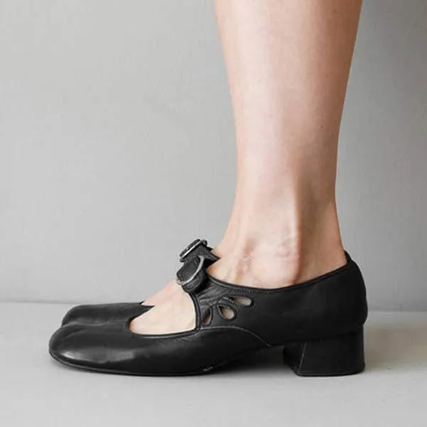 Women'S Low Heel Buckle Pumps 92203958C