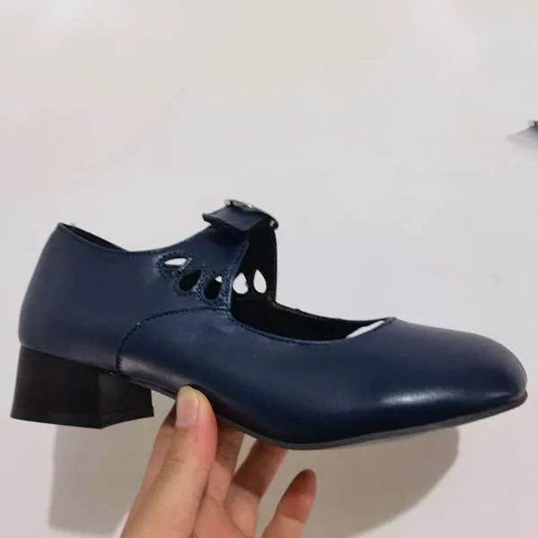 Women'S Low Heel Buckle Pumps 92203958C