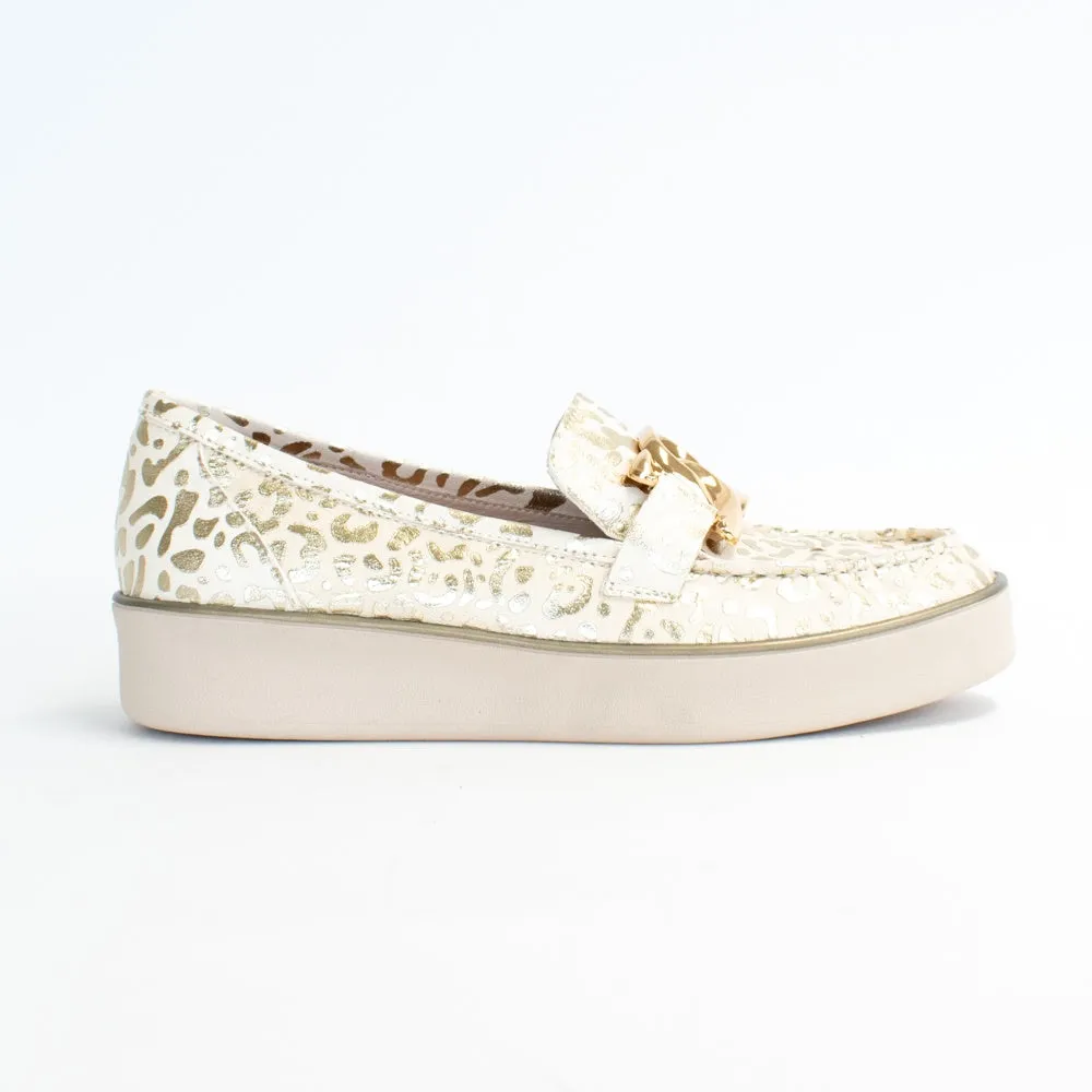 Zurina Beige and Gold Leopard