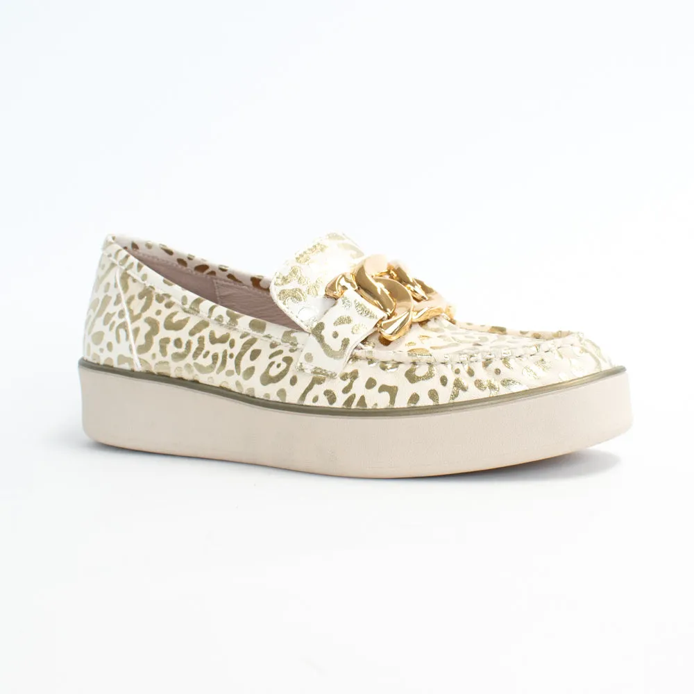 Zurina Beige and Gold Leopard